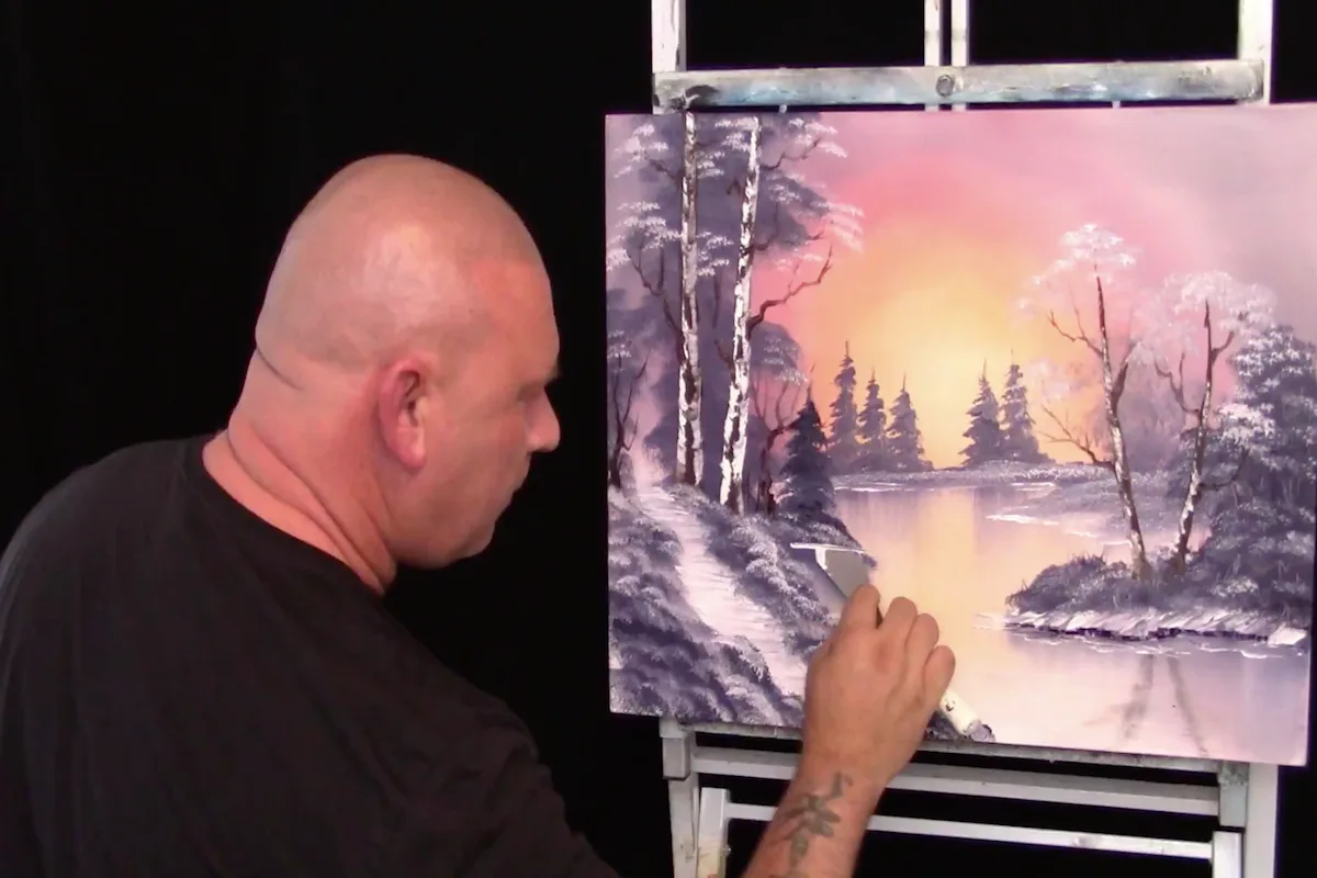 Mark Terrell - Bob Ross Certified Painting Instructor teaching oil painting in Kent